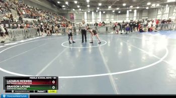 83 lbs Quarterfinal - Lazarus McEwen, Mat Demon Wrestling Club vs Drayson Lathim, Hermiston Wrestling
