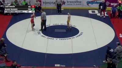 117 lbs Consi Of 8 #2 - Liam Snook, Boiling Springs vs Blake Telenko, Penn Trafford