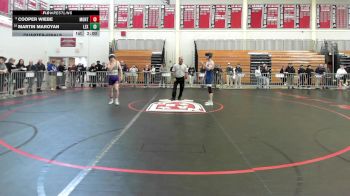138 lbs Quarterfinal - Cooper Wiebe, Montachusett vs Martin Maroyan, Lexington