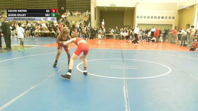 83-M lbs Quarterfinal - Calvin Kiefer, Red Hawk Wrestling vs Jaxon Jolley, Wolfgang