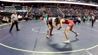 2A 175 lbs Champ. Round 1 - Brock Blizzard, John M. Morehead High School vs Burke Wilson, Patton