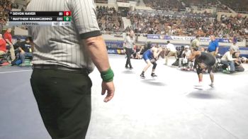 140-D2 Semifinal - Matthew Krawczenko, Canyon View High School vs Devon Haver, Mountain View (Marana) High School