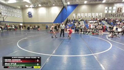 96 lbs Champ. Round 2 - Deven Johnson, Northside Wrestling Club vs Brax Wylie, Sanderson Wrestling Academy