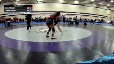 124 lbs Champ. Round 2 - Riley Duffey, John Carroll University vs Kara Rosado, East Stroudsburg University
