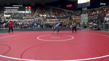 165 lbs Champ. Round 1 - Blaze Gossman, Scott Community Hs vs Quinton Harding, Chanute Hs