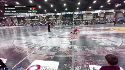 90 lbs Quarterfinal - Bo Strader, Eastside United vs Ryker Laska, Dakota Rattlers Wrestling Club