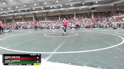 46 lbs Cons. Round 1 - Owen Linscott, Gray County vs Aspen Shelton, Bixby