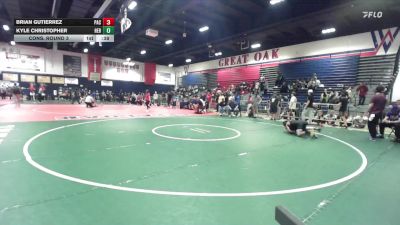132 lbs Cons. Round 3 - Kyle Christopher, Heritage vs Brian Gutierrez, Pacific