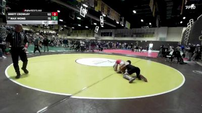 126 lbs Cons. Round 4 - Max Wong, Folsom vs Brett Crowley, Vacaville