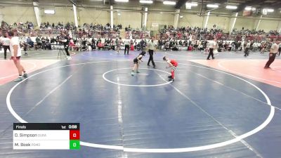 61 lbs Final - Dean Simpson, Durango WC vs Melissa Book, Pomona Elite