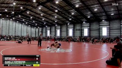 100 lbs Semis - R1 Wb - Isabella Hofmeister, Missouri Battle Gear Black vs Sophia Lee, Girls With Grit Red