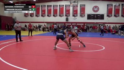 174 lbs 1st Place Match - Nathaniel Dominguez, Moorpark CCC vs Abraham Galacia, Cerritos College
