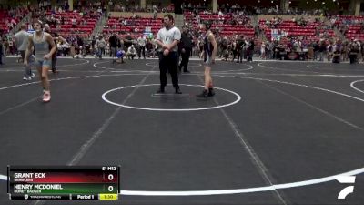 105 lbs Quarterfinal - Grant Eck, Brawlers vs Henry McDoniel, Honey Badger