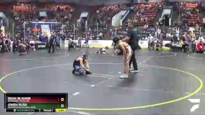 85 lbs Quarterfinal - Dean Blahnik, Escanaba Youth WC vs Owen Rush, Richmond Blue Devil Elite