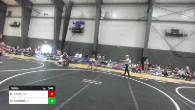102 lbs Quarterfinal - Kellen Frost, Team Aggression vs Kj Sanchez, Victory Wrestling-Central WA