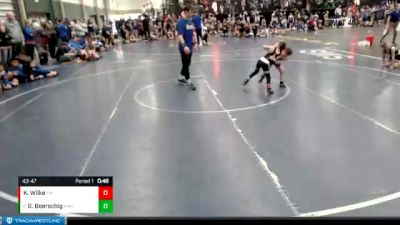 43-47 lbs Champ. Round 1 - Grayson Boerschig, Midwest Destroyers vs Kasen Wilke, FoxFit Wrestling