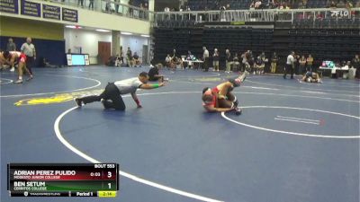 184 lbs Cons. Round 4 - Ben Setum, Cerritos College vs Adrian Perez Pulido, Modesto Junior College