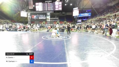 170 lbs Cons 64 #1 - Hixon Canto, Utah vs Mack Carlson, Minnesota
