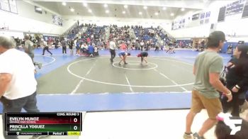 140 lbs Cons. Round 3 - Evelyn Munoz, Orange High School vs Priscilla Yoguez, Loara HS