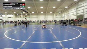 118 lbs Quarterfinal - Matthew Williams, Iron Faith WC vs Conor Raveis, Southside WC