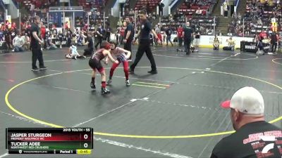 55 lbs Cons. Round 4 - Tucker Adee, Northwest Red Crushers vs Jasper Sturgeon, Fremont Wolfpack WC