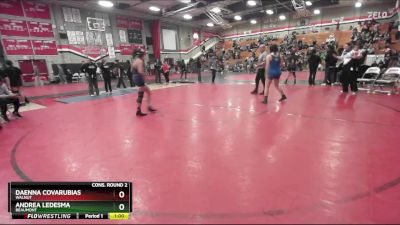 140 lbs Cons. Round 2 - Andrea Ledesma, Beaumont vs Daenna Covarubias, Walnut