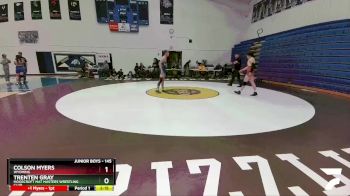 145 lbs Cons. Semi - Colson Myers, Wyoming vs Trenten Gray, Moorcroft Mat Masters Wrestling Club
