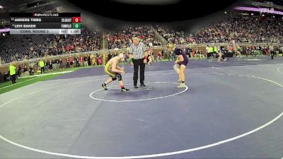 D2-144 lbs Cons. Round 2 - Anders Tibbs, Zeeland East HS vs Levi Baker, Fowlerville HS