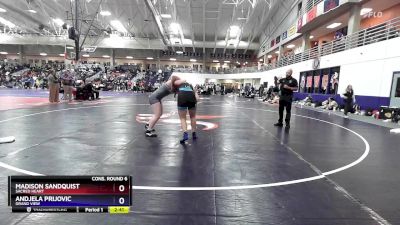 180 lbs Cons. Round 6 - Andjela Prijovic, Grand View vs Madison Sandquist, Sacred Heart