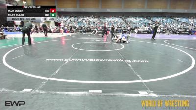 120 lbs 5th Place - Jack Olsen, Roseburg vs Riley Flack, Hawk Mat Club