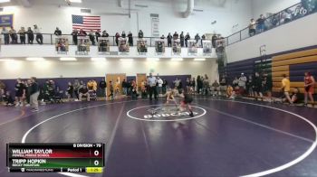 70 lbs Round 1 - William Taylor, Powell Middle School vs Tripp Hopkin, Rocky Mountain