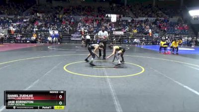 86 lbs Champ. Round 2 - Daniel Zuehlke, Crystal Lake Wizards WC vs Jase Edrington, Storm Youth WC