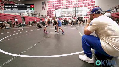 76 lbs Consolation - Kandon Doran, Choctaw Ironman vs Tillman Potter, Weatherford Youth Wrestling