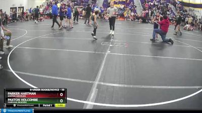 55 lbs Semifinal - Paxton Holcombe, Carolina Reapers vs Parker Hartman, Gaston Grizzlies