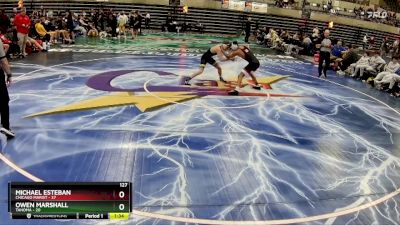 127 lbs Semis & 1st Wrestleback (8 Team) - Michael Esteban, Chicago Marist vs Owen Marshall, Tahoma