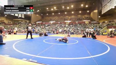 70 lbs Semifinal - River Rainbolt, Gentry Youth Organization Wrestling vs Gatlin Johnson, Benton Parks Youth Wrestling