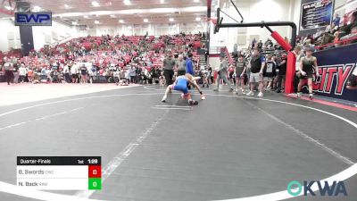 92 lbs Quarterfinal - Bodie Swords, Cowboy Wrestling Club vs Noah Back, Raw Wrestling Club