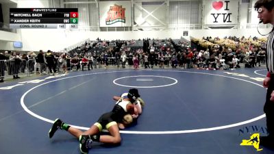 90 lbs Cons. Round 3 - Mitchell Bach, Falconer Youth Wrestling vs Xander Keith, Olean Wrestling Club