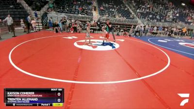 58 lbs 1st Place Match - Kayson Comerer, Green River Grapplers Wrestling vs Trenten Allemand, Wyoming Unattached