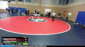 115lbs Champ. Round 3 - Madisyn Erickson, Yelm (Girls) vs Savannah Dufault, Richland (Girls)