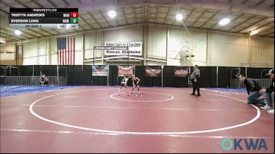 67 lbs Rr Rnd 5 - Tristyn Andrews, Madill Takedown vs Everson Long, Marlow Outlaws