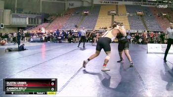 285 lbs Round 3 (8 Team) - Dustin Uribes, Apprentice School vs Cannon Kelly, Colorado State