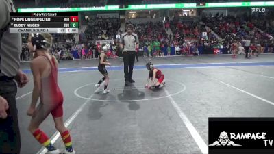 60 lbs Champ. Round 1 - Elody Nilges, Bobcat Wrestling Club vs Hope Lingenfelter, Burlington