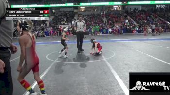 60 lbs Champ. Round 1 - Elody Nilges, Bobcat Wrestling Club vs Hope Lingenfelter, Burlington