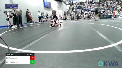 52 lbs Consi Of 4 - Gabriel Franco, Norman Grappling Club vs Maverick Lester-Mills, Lions Wrestling Academy