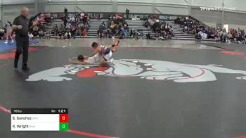 76 lbs Quarterfinal - Sammy Sanchez, Calvary Chapel Yorba Linda/Rhwc vs Randen Wright, Raw