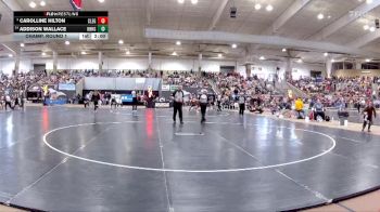 Girls 132 lbs Champ. Round 1 - Carolline Hilton, Cleveland High School vs Addison Wallace, Knoxville Halls High School