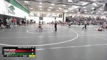 80 lbs Quarterfinal - Kylee Ooton, Prodigy Wrestling vs Trevor Cole, Eierman Elite