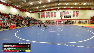 165 lbs Semifinal - Mathias Collins, Unattached vs Max Mcwilliams, Fresno City College