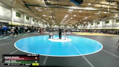 85 lbs Cons. Round 3 - Chase Wolf, Dickinson Wrestling Club vs Mason Draper, Touch Of Gold Wrestling Club